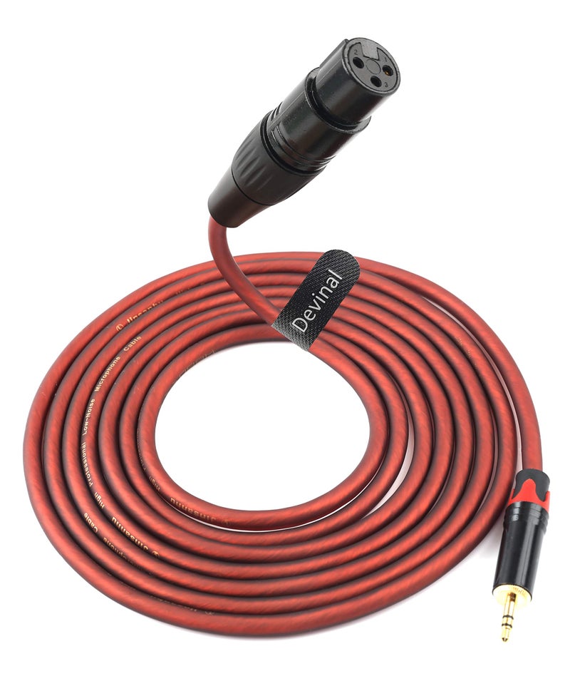 Devinal 3.5mm to XLR Balanced Microphone Cable - 10 Feet, for Computer, Cameras, Speakers - Image 1